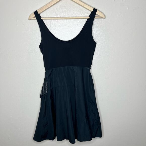 3.1 Phillip Lim Poplin Tank Mini Dress 0 XS Black Scoop Neck Designer Sleeveless - Picture 4 of 12